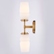 preview thumbnail 11 of 10, Warren 2-Light 4.75 in. Mid-Century Modern Wall Sconce, Clear Glass, Dimmable, LED Compatible, Bathroom Vanity Fixture