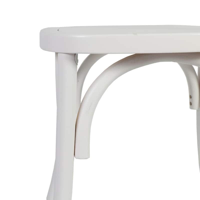 2PK Commercial Solid Wood Stackable Dining Chair with Intricate Back - 19.75"D x 17.25"W x 35.5"H