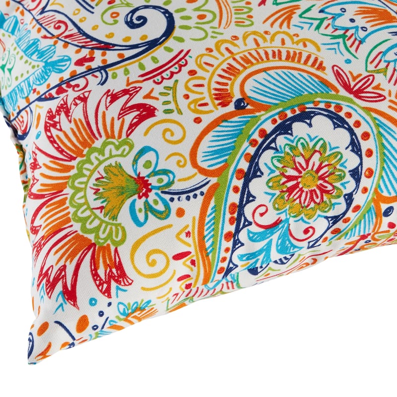 Painted Paisley Outdoor Throw Pillow (Set of 2) by Greendale Home Fashions - Jamboree