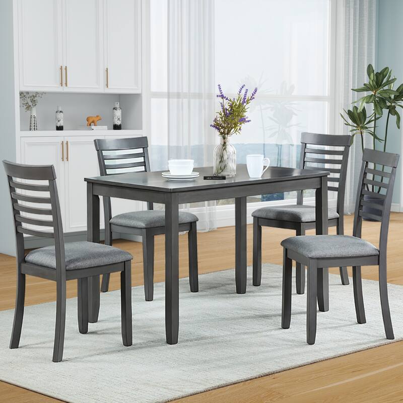 5-piece Rectangular Upholstered Dining Set