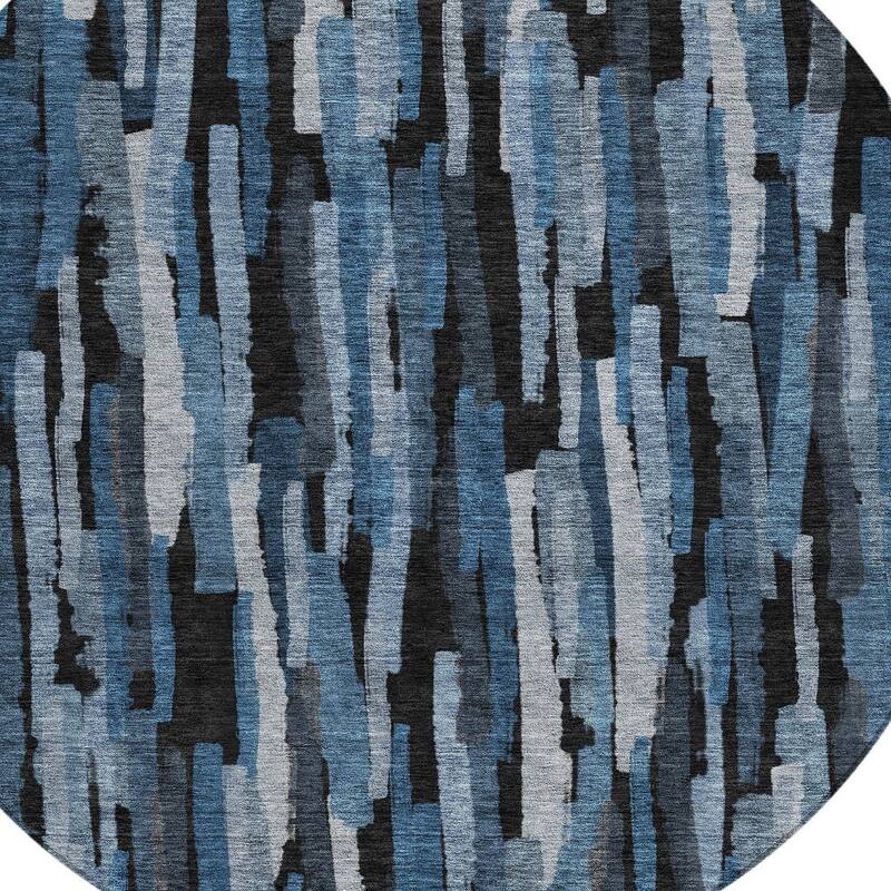 HomeRoots Striped Transitional Rectangle Outdoor Rug
