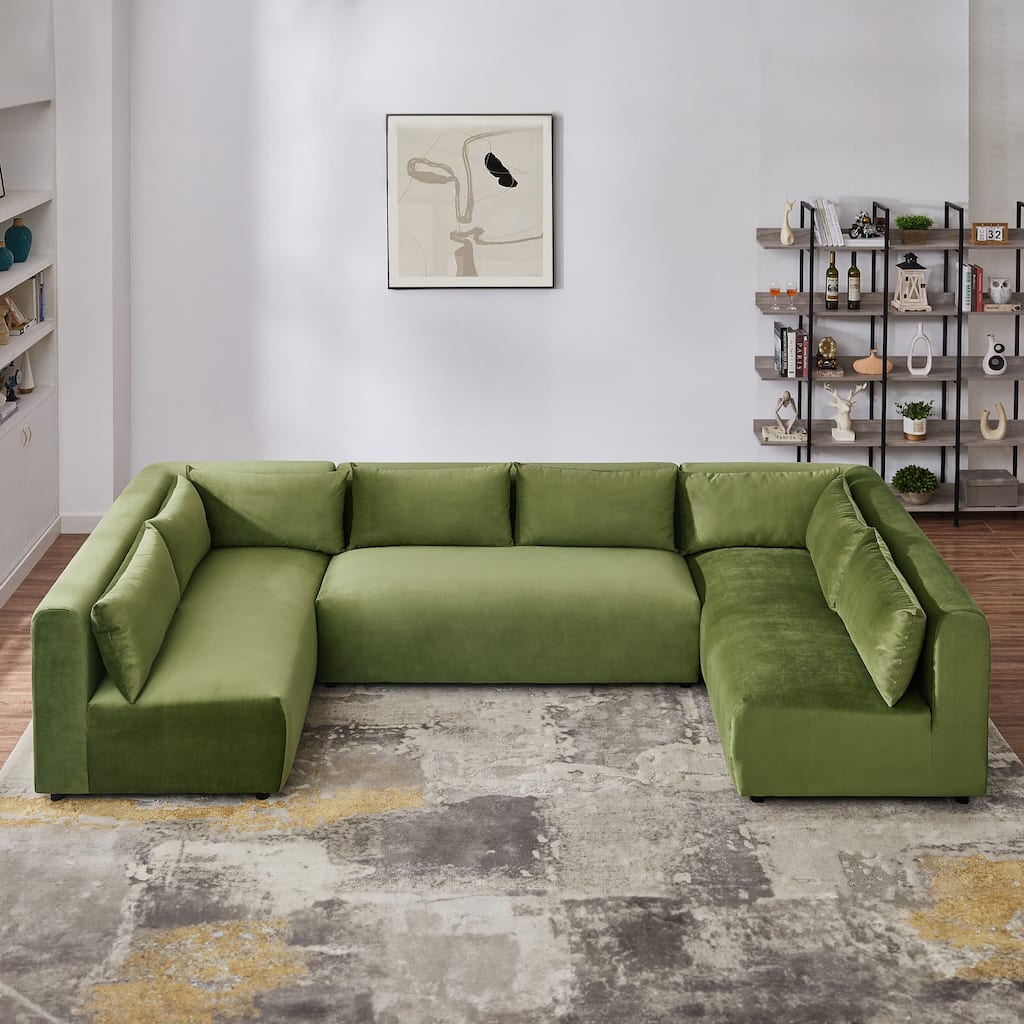 Alabama Mid-Century Modern Modular Sectional Sofa