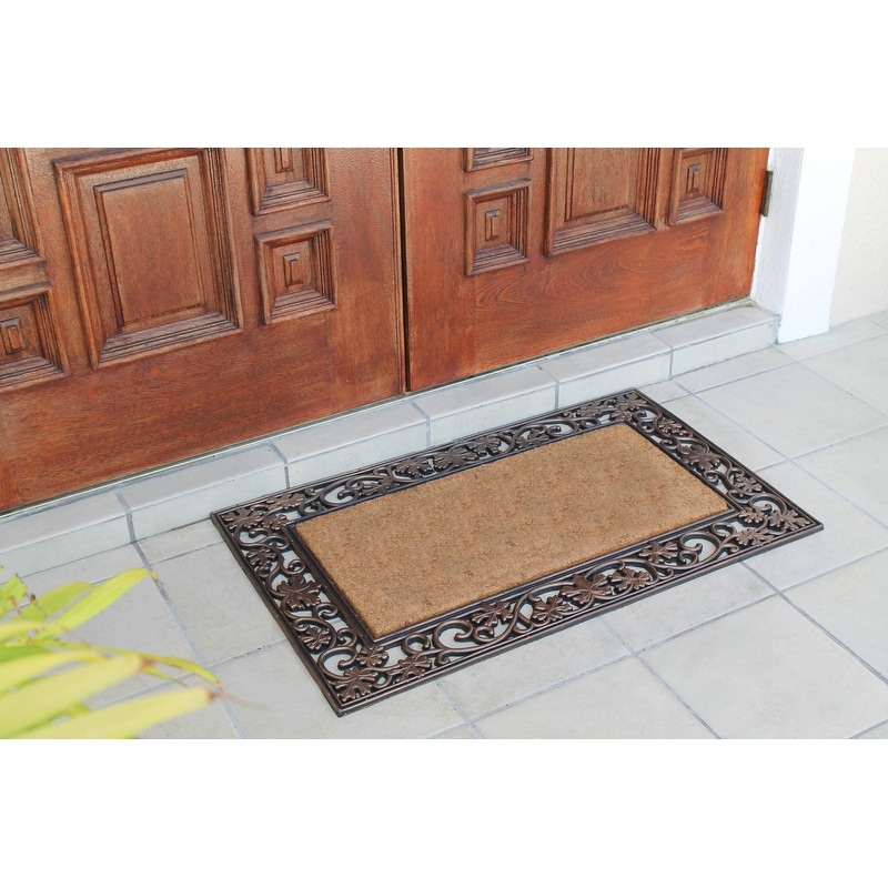 https://ak1.ostkcdn.com/images/products/is/images/direct/36fb15eb4d40ebe71e40cab3476867caf86bc137/A1HC-Rubber-and-Coir-Door-Mat-Floral-Border-Dirt-Trapper-Heavy-Weight-Large-Welcome-Doormat-23%22X38%22.jpg