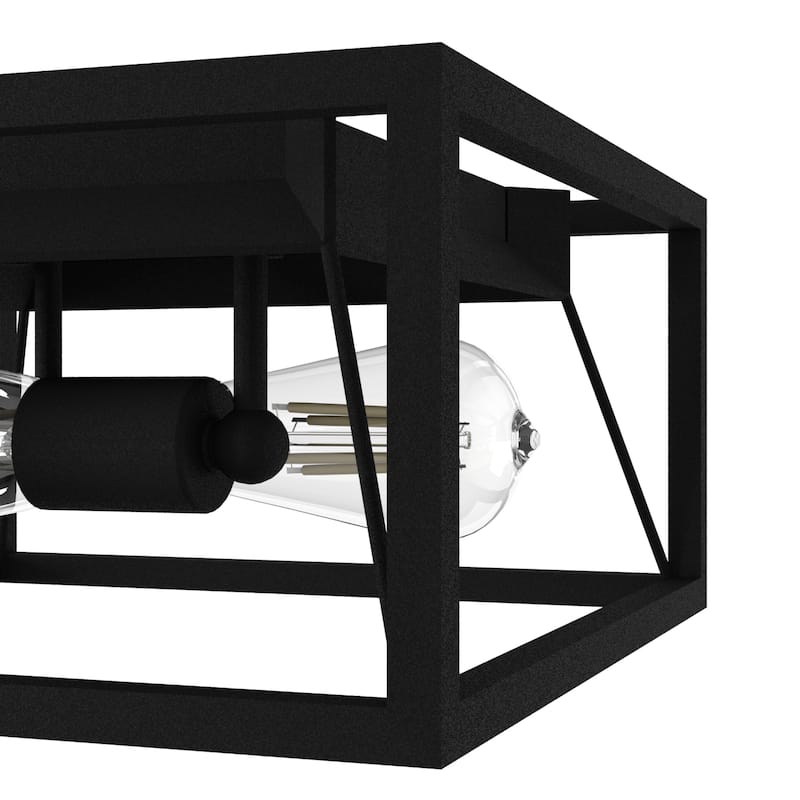 Hunter Doherty 2-Light Flush Mount Ceiling Light - Industrial, Contemporary, Transitional - Low Profile!