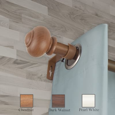 InStyleDesign Coiled 1 inch Faux Wood Curtain Rod