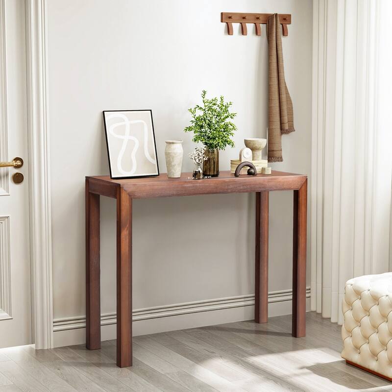 Pinewood Entryway Table Console with Sturdy Surface 220 lbs - 46.1 x 11.8 x 31.9 in
