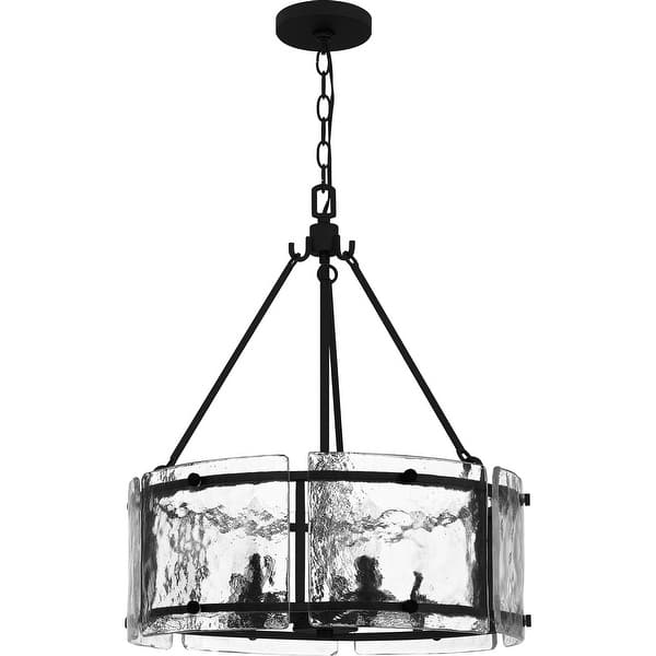 slide 2 of 7, Fortress Five Light Pendant Earth Black