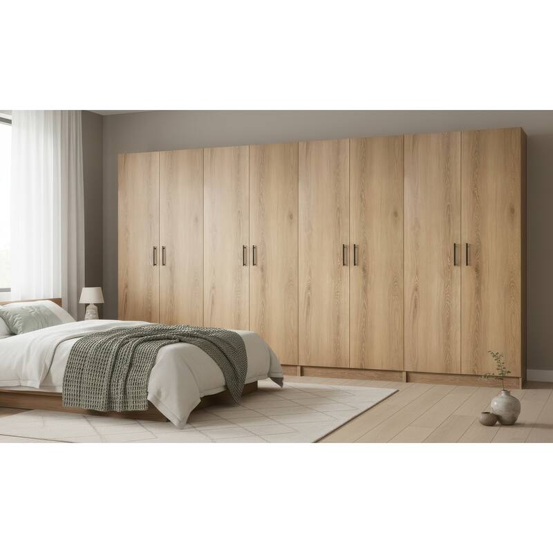 Modex Multi-Purpose Utility Storage Cabinet (4-Piece Set) - W 126″ × D 15.7″ × H 70.9″