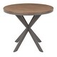 preview thumbnail 16 of 19, Carbon Loft Torkia X-pedestal Industrial Wood and Metal Dinette Table - N/A Grey/Brown