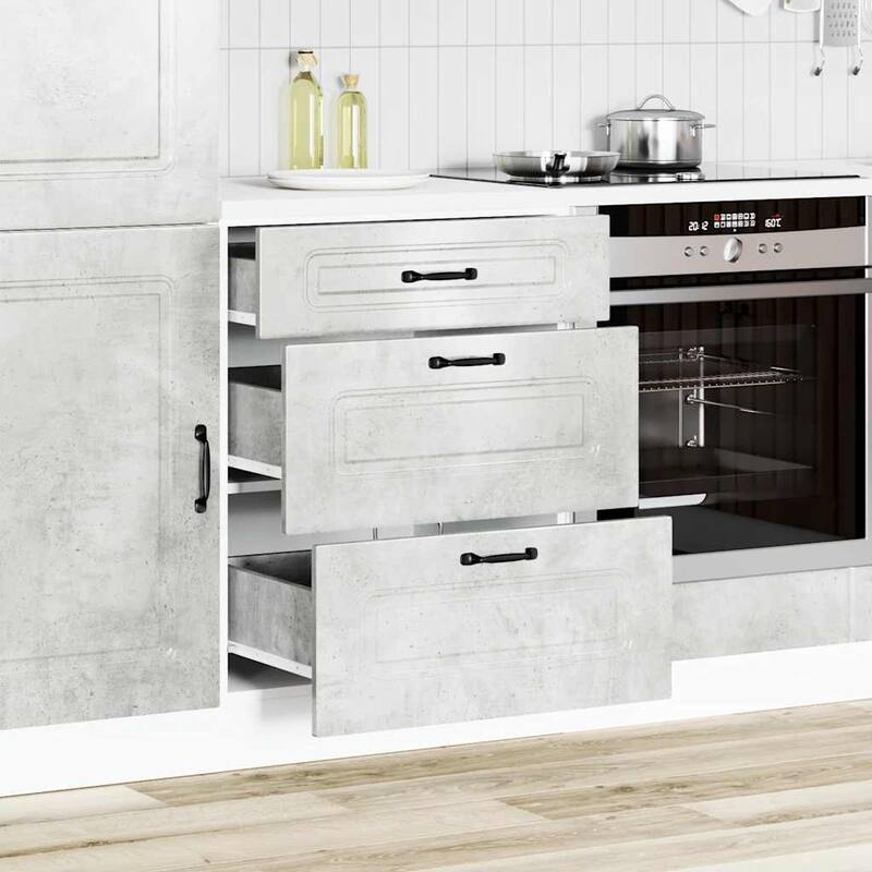 vidaXL Kitchen Base Cabinet Concrete grey Engineered wood - 18.1 x 23.6 x 32.1