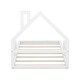 preview thumbnail 18 of 20, Twin Size Wood Floor Bed with House-shaped Headboard and Chimney, Features Sturdy Pine Wood Construction