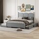preview thumbnail 17 of 43, Queen Platform Bed with 2 Drawers & Twin XL Trundle