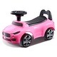 preview thumbnail 1 of 20, Plastic Ride on Push Car with Sit to Stand Toy and Music Steering Wheel Perfect Gift for Kids - 25.98 x 11.42 x 14.17 in Pink