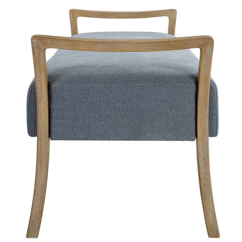 Uttermost Daylight Sky Blue Bench - 59.25"W x 23"H x 21.5"D