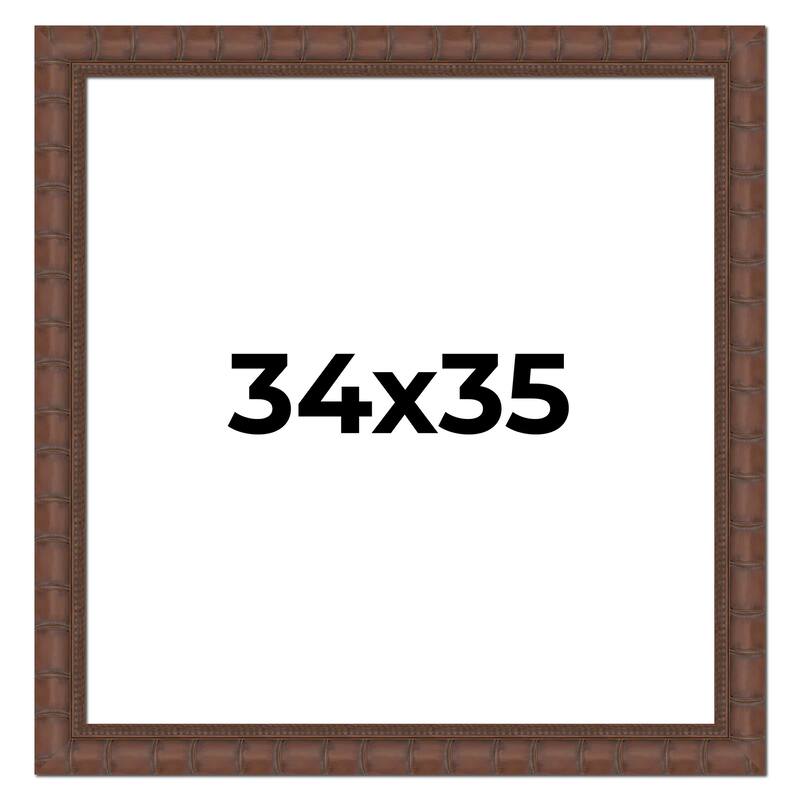 34x35 Frame Pewter Solid Wood Picture Frame Width 1.625 Inches | Interior Frame Depth 0.6875 Inches