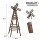 preview thumbnail 7 of 11, 6FT Wood Windmill Backyard Garden Decoration Weathervane