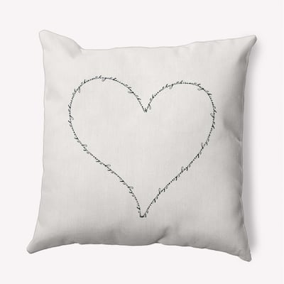 Hugs and Kisses Heart Valentine's Day Decorative Indoor Pillow