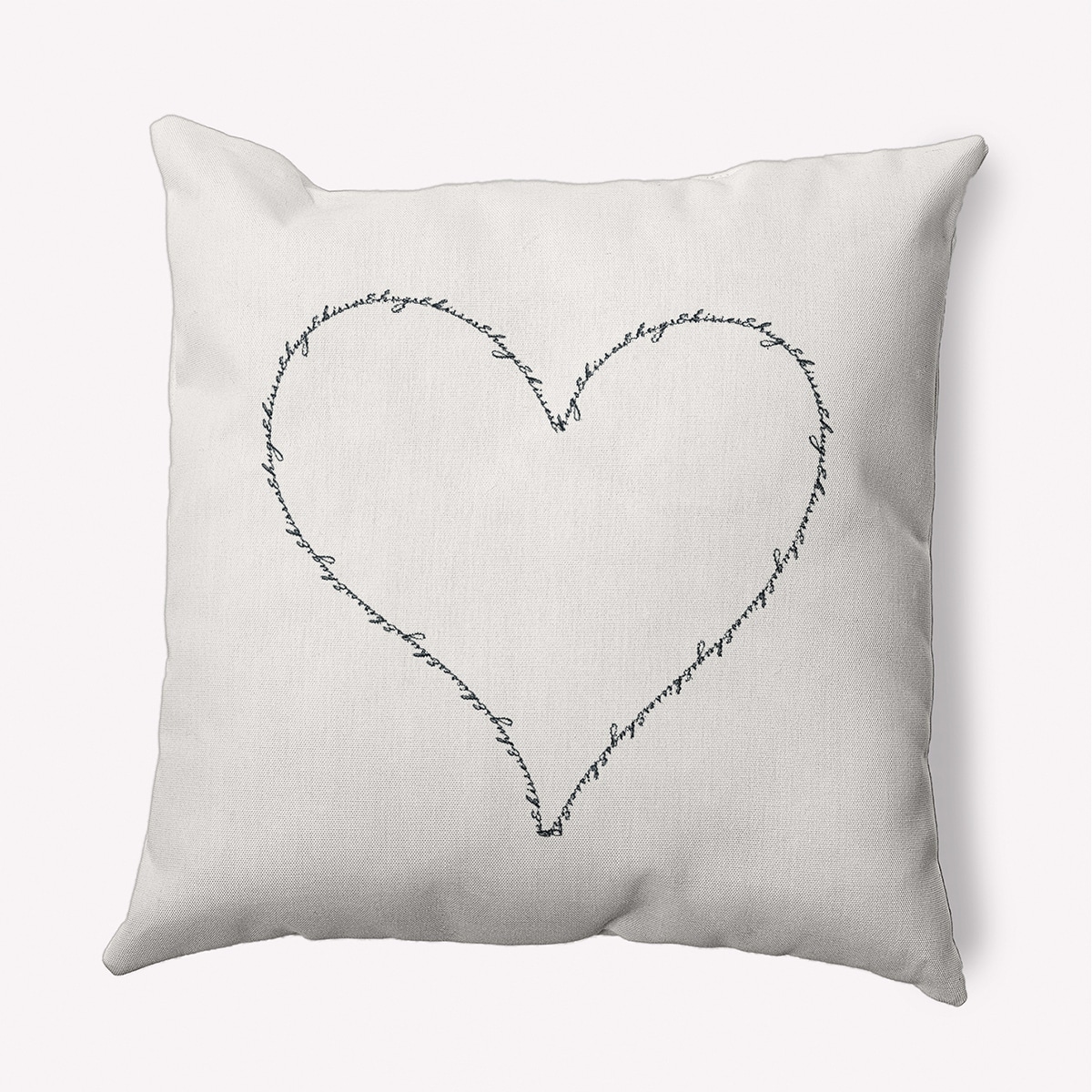 Hugs and Kisses Heart Valentine's Day Decorative Indoor Pillow