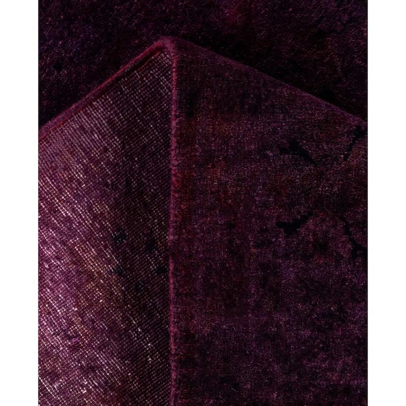 Overdyed One-of-a-Kind Hand-Knotted Area Rug - Purple - 4' 1" x 5' 9"