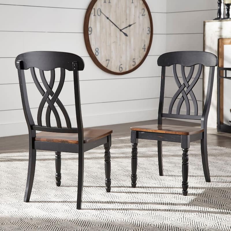 Mackenzie Country Style Two-tone Dining Chairs (Set of 2) by iNSPIRE Q Classic