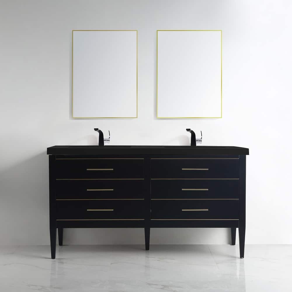 Ayer 60" Double Bathroom Vanity Set