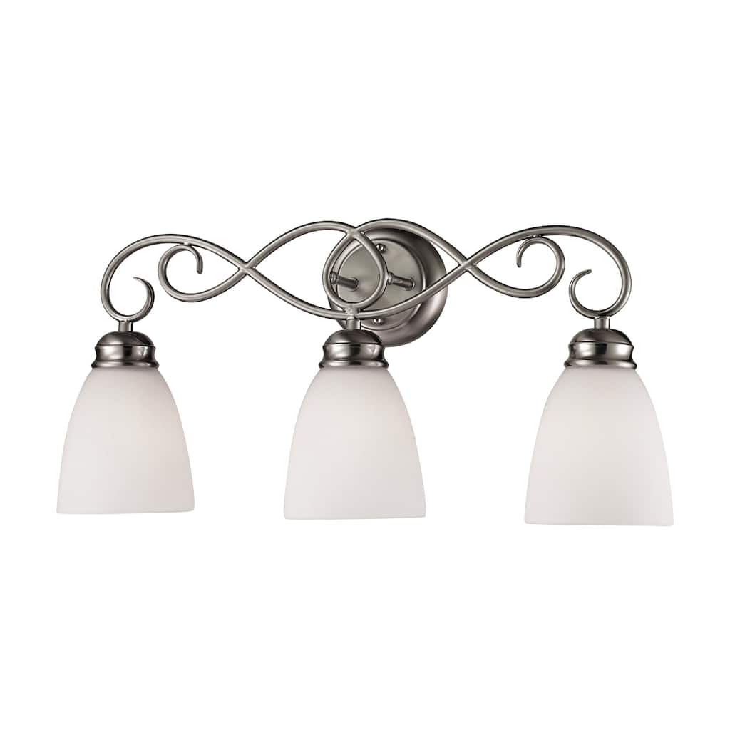 Chatham 23-inch Wide 3-Light Vanity Light in Brushed Nickel - 23