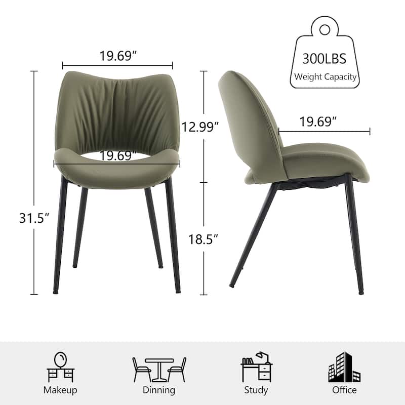 Modern Dining Kitchen Chairs Set of 2 Loads up to 300lbs