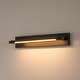 preview thumbnail 3 of 3, 23.6" W Modern Rotatable Linear LED Dimmable Wall Sconce in Matte Black and Wood Grain Finish for Hallway or Bathroom