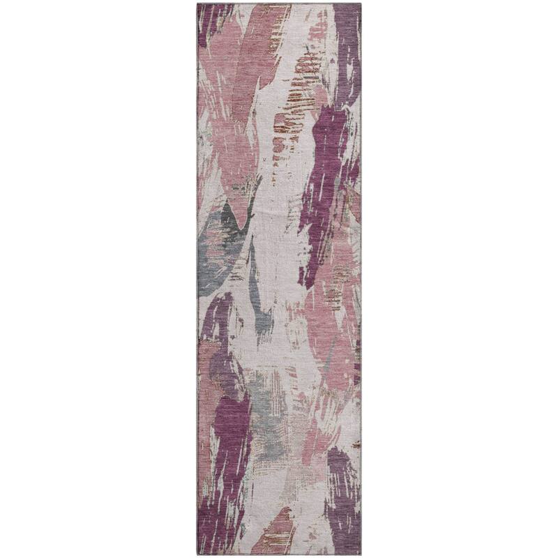 Premium Washable Super Soft Contemporary Strokes Mayfield Rug