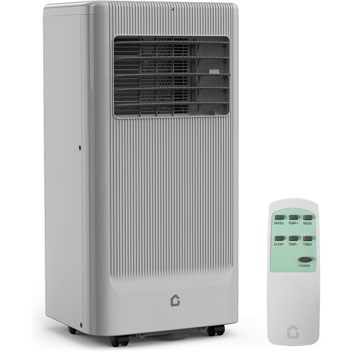 10000 BTU 3-in-1 Portable Air Conditioner, Cool/Dry/Fan Modes, Drainage-Free Quiet AC w/ Sleep Mode, 450 Sq.Ft, Grey