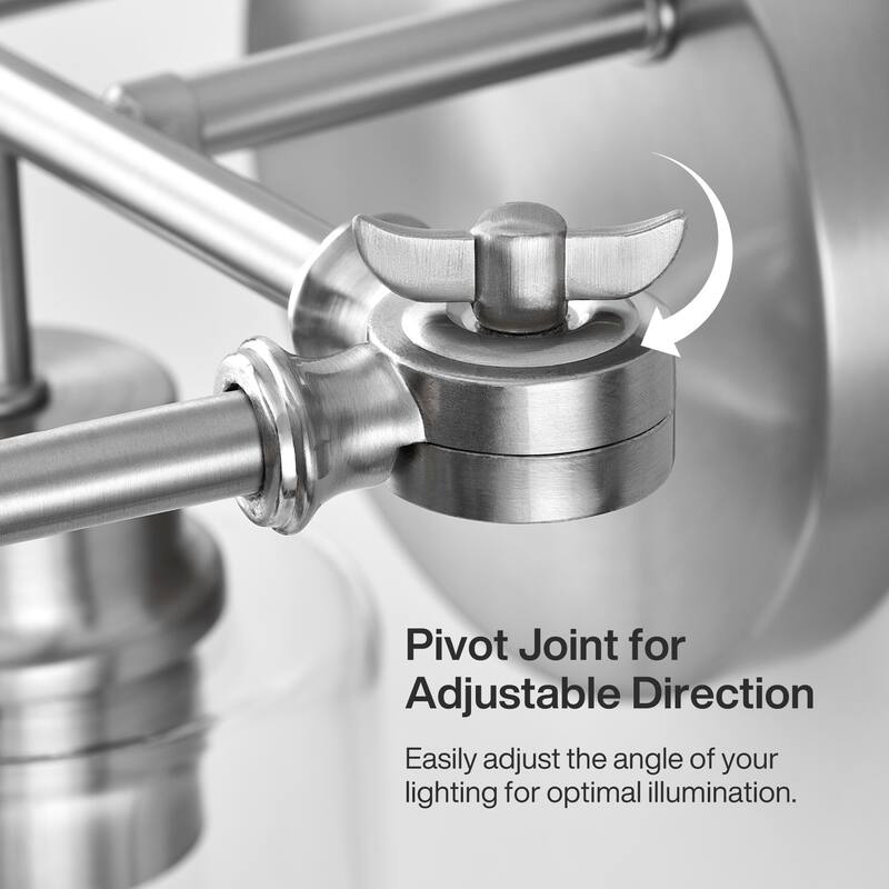 3-Light Vanity Light with Adjustable Pivot Joint - 21.5'' W × 6.1'' D × 9.8'' H