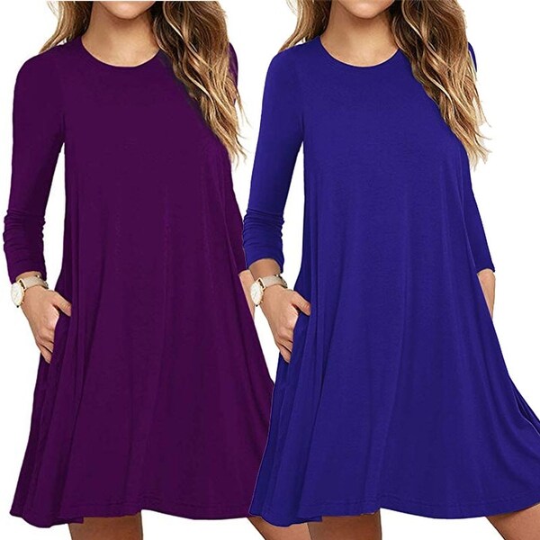 purple long sleeve midi dress