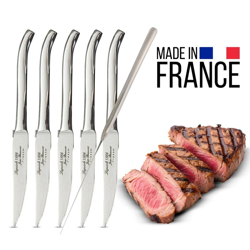 Classic Cuisine Laguiole Stainless Steel Serrated Steak Knives Set of 6