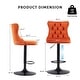 preview thumbnail 86 of 125, Velvet Upholstered Nailheads Tufted Swivel Bar Stools (Set of 6)