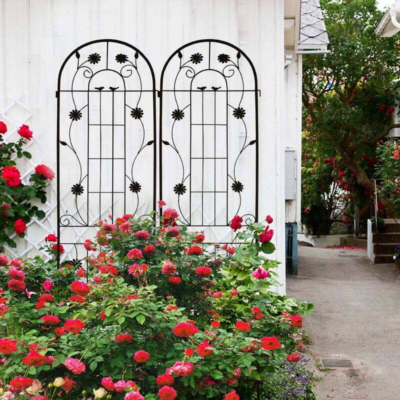 86.7" x 19.7'' Rust-Resistant Climbing Trellis for Garden Flowers and Vines
