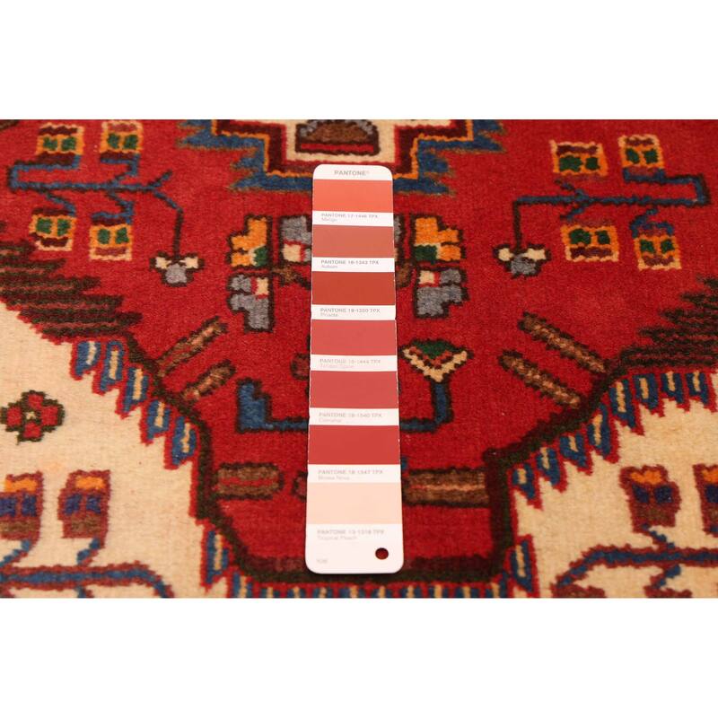 ECARPETGALLERY Hand-knotted Anadol Red Wool Rug - 3'6 x 4'9