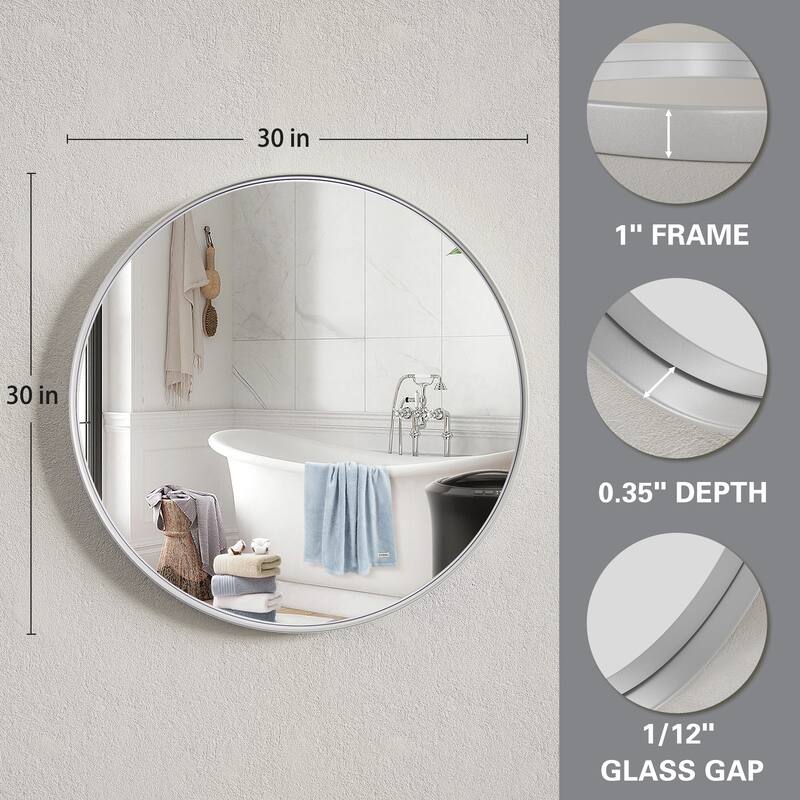 Wall Mirror Vanity Mirror Bathroom Mirror with Metal Frame(1 Piece)