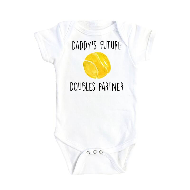 Tennis Daddy - Baby Boy Girl Clothes Infant Bodysuit Funny Cute Newborn - White - Newborn