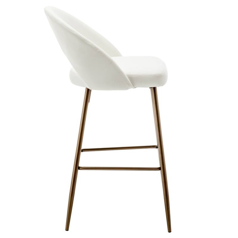 Black Padded Modern Bar Stool (Set of 2 Stools)