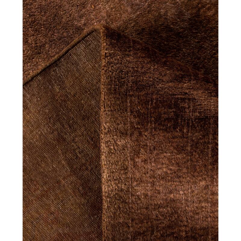 Overdyed One-of-a-Kind Hand-Knotted Area Rug - Brown - 8' 2" x 8' 3"