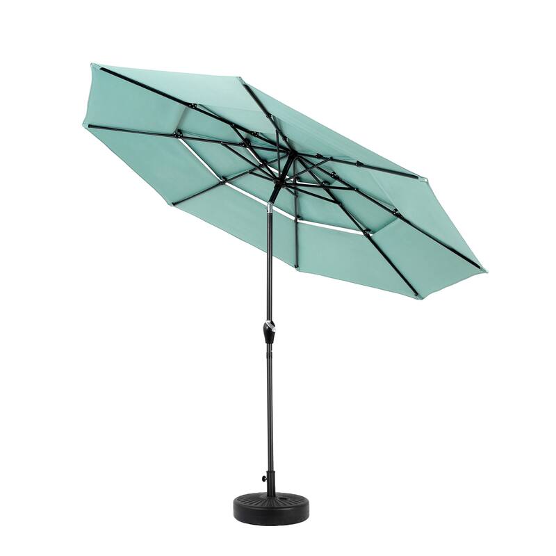 Topcraft 10ft Aluminum 3 Tier Tiltable Market Umbrella