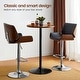 preview thumbnail 5 of 31, Glitzhome 39.5"H Modern Bistro Walnut Top Round Pub Bar Table
