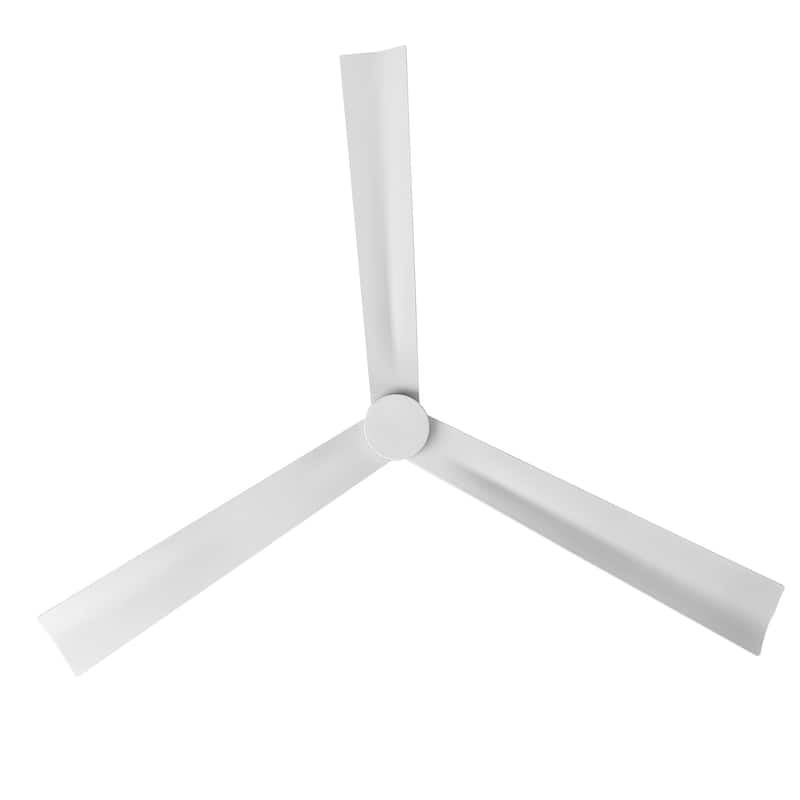 50" White Modern ABS 3-Blade Outdoor Ceiling Fan without Light
