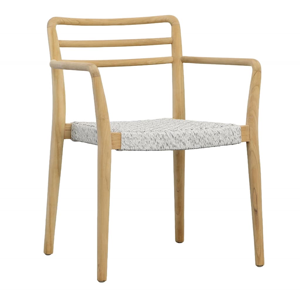 Deborah Teak Upholstered Dining Chair, Natural