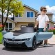 preview thumbnail 2 of 3, Licensed BMW i8 Coupe 6V Ride-On Car for Kids with Remote Control, Music, Horn, MP3, LED Lights, Suspension, for Ages 3-8 - Blue