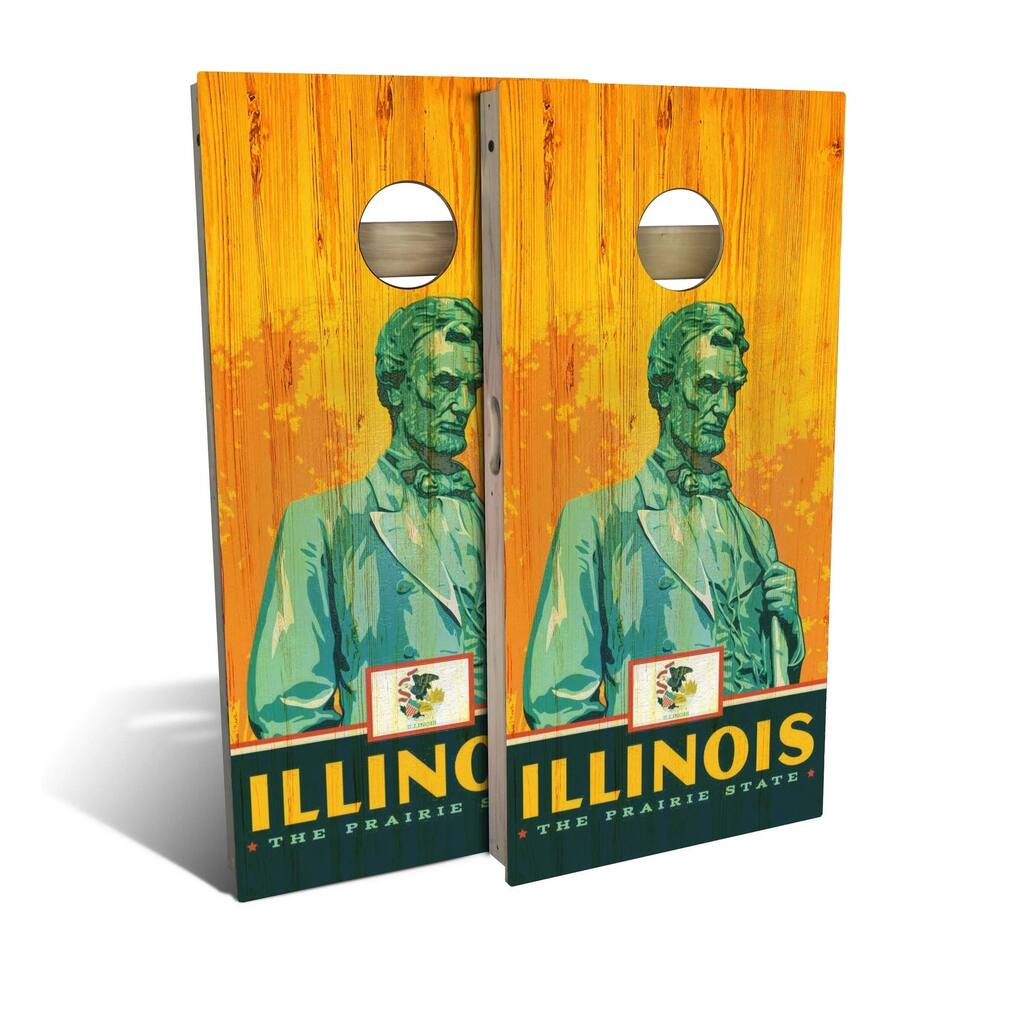 Illinois State Pride Outdoor Cornhole Board Set