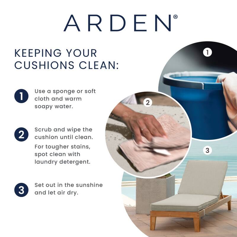 ARDEN Foam Outdoor Dining Seat Cushion, 19 x 19
