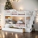 preview thumbnail 1 of 54, Artsy Twin-Over-Twin Bunk Bed with Three Drawers and Storage Stairway for Bedroom, Maximized Space White