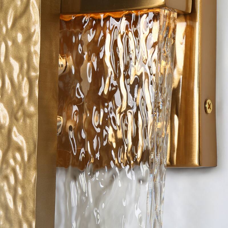 Modern Gold Glam 1-Light LED Wall Sconce Vanity Light - W4.9"xD2.8"xH24.4"
