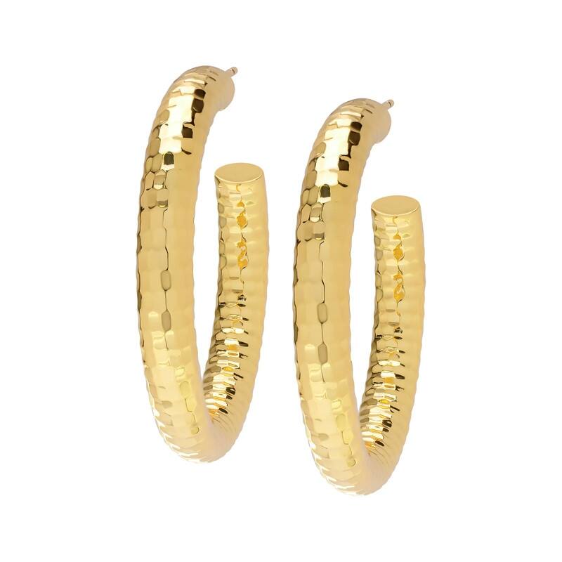 Victoria Townsend Gold Plated Medium Hoop Earrings